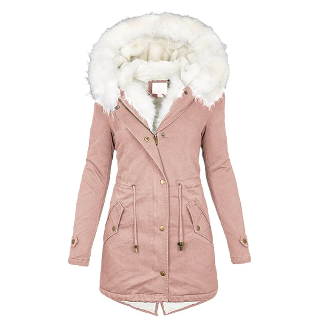 Luxury Lined Women's Winter Coat - Elena-Pink-S-State of Style