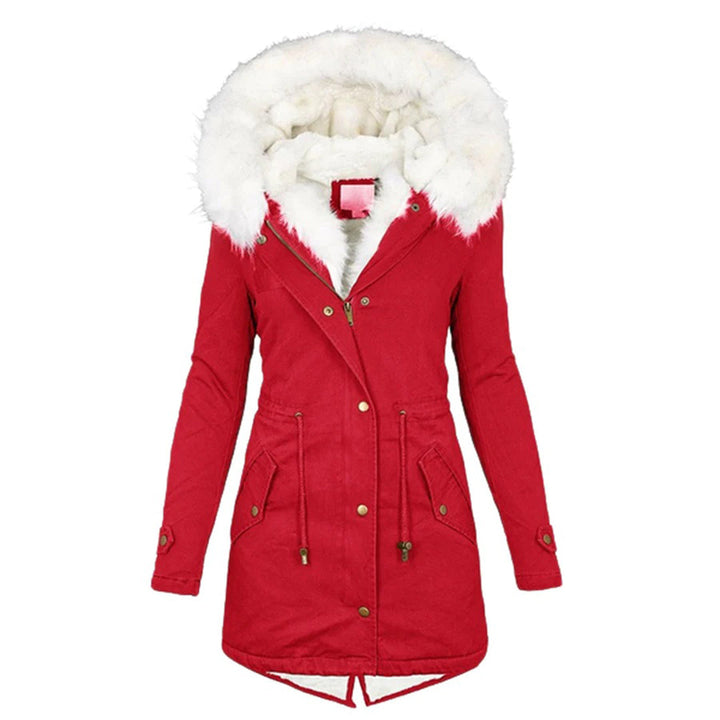 Luxury Lined Women's Winter Coat - Elena-Red-S-State of Style