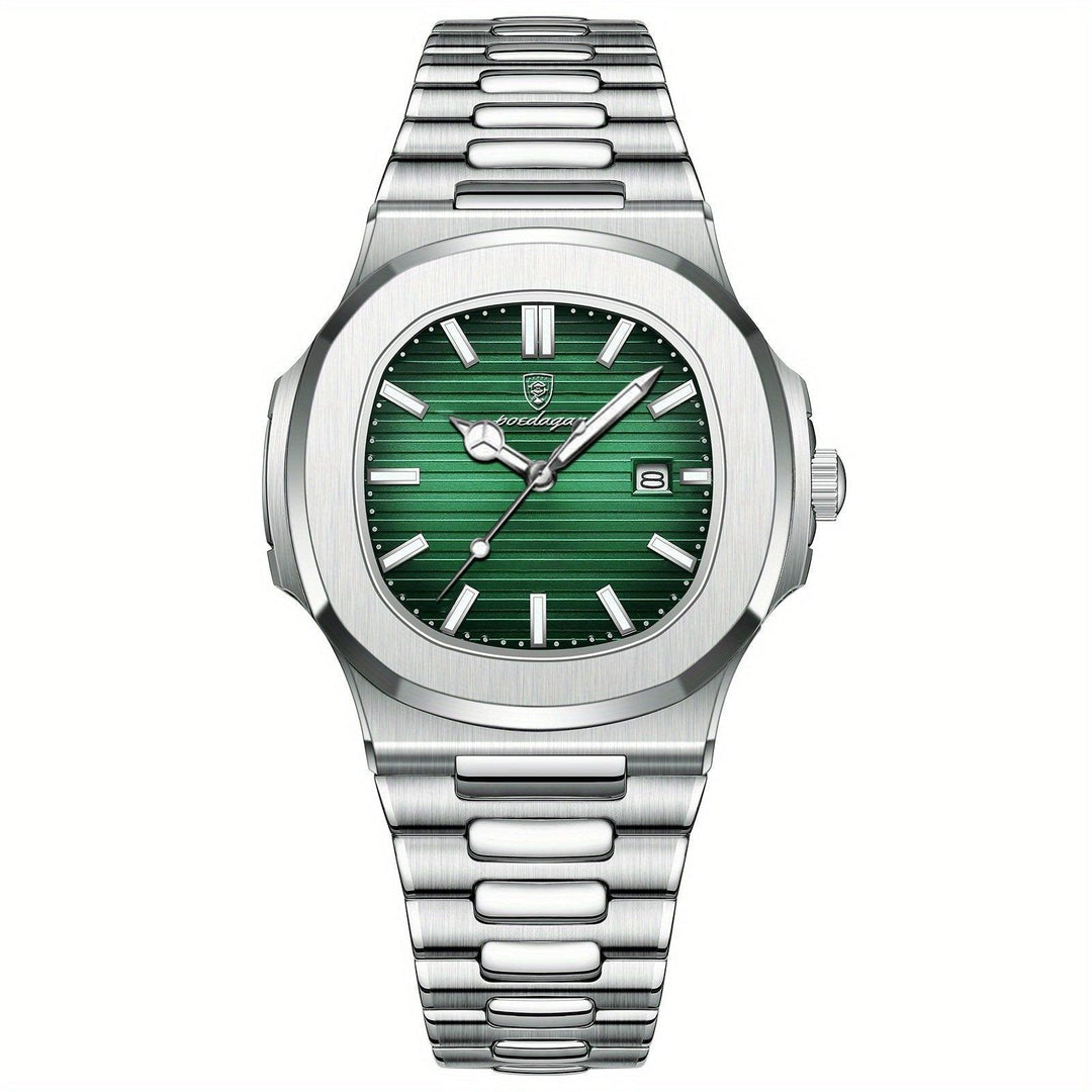 Luxury Men's Watch - Tempus-Silver/Green-State of Style