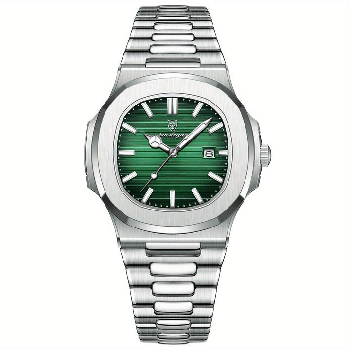 Luxury Men's Watch - Tempus-Silver/Green-State of Style