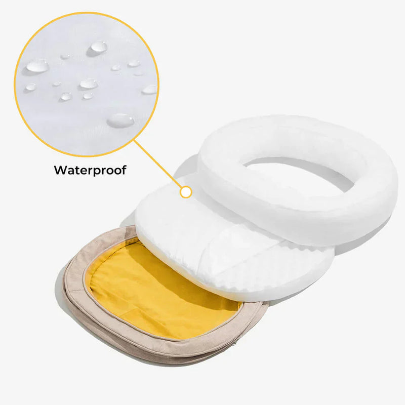 Luxury Orthopaedic Dog Bed - OrthoDonut-Yellow-M-State of Style