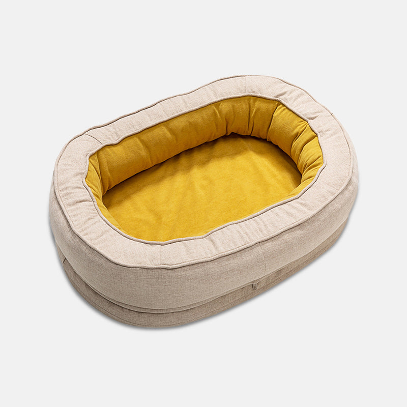 Luxury Orthopaedic Dog Bed - OrthoDonut-Yellow-M-State of Style