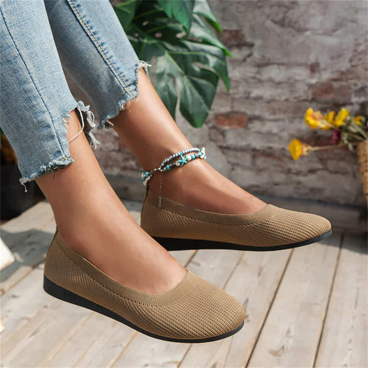 Luxury Orthopedic Ballerinas - Alina-Khaki-3.5-State of Style