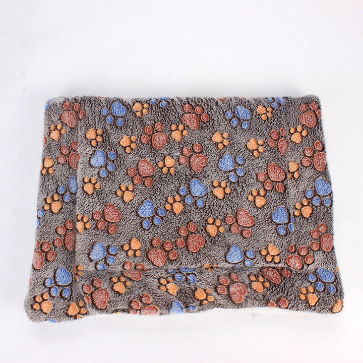 Luxury Pet Blanket - CozyCompanion-Brown Pawprints-S (40 x 80 cm)-State of Style