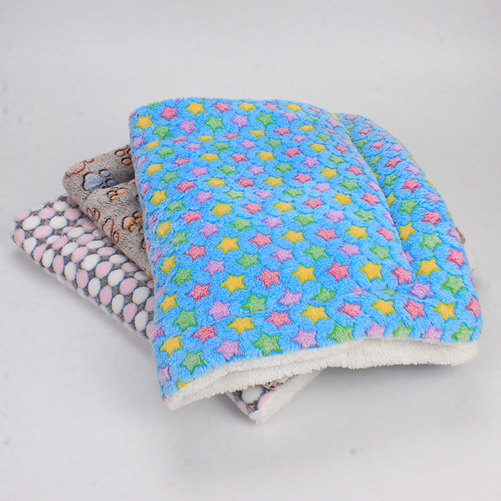 Luxury Pet Blanket - CozyCompanion-Khaki Stars-S (40 x 80 cm)-State of Style