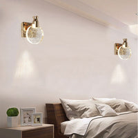 Luxury Round Crystal Wall Lamp – Celestia-Gold-Warm light-13cm-State of Style