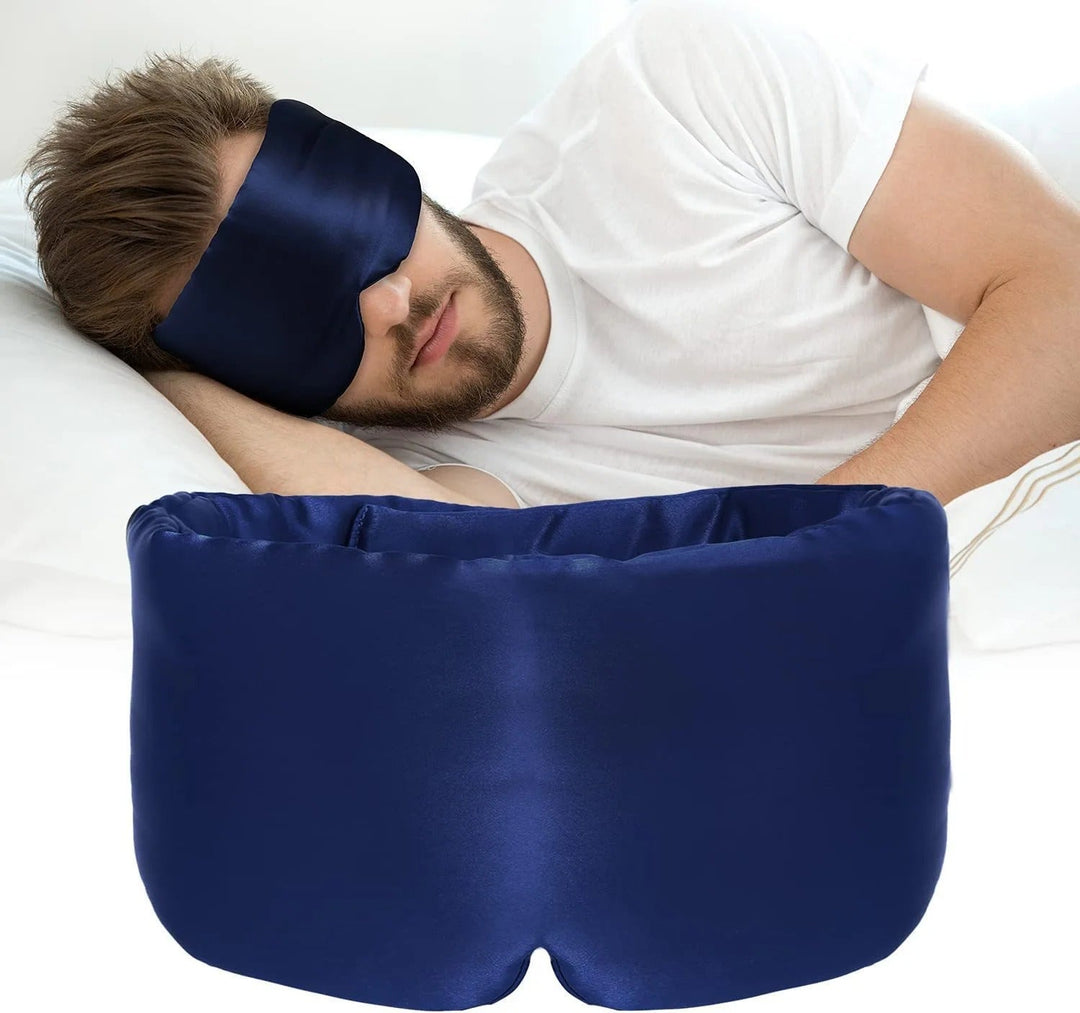 Luxury Silk Sleep Mask - SilkDream-Dark Blue-State of Style