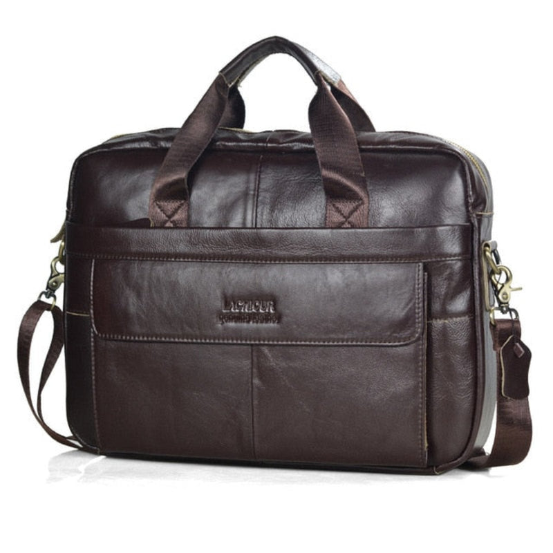 Luxury Stylish Leather Laptop Bag - Victor-Black-State of Style