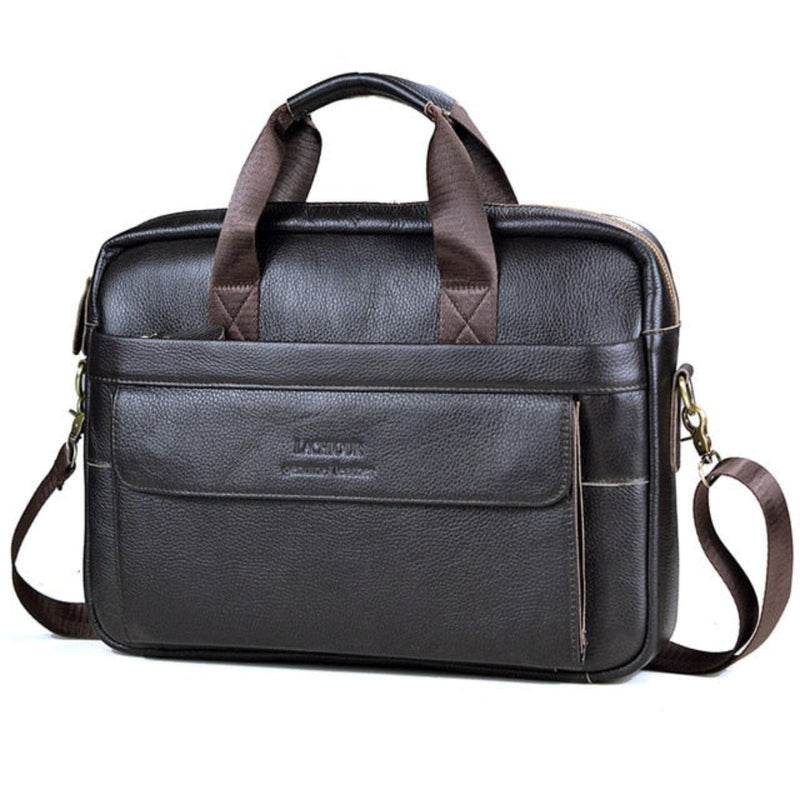 Luxury Stylish Leather Laptop Bag - Victor-Coffee-State of Style