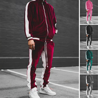 Luxury Velvet Tracksuit with Zip for Men - Mason-Royal Blue-S-State of Style