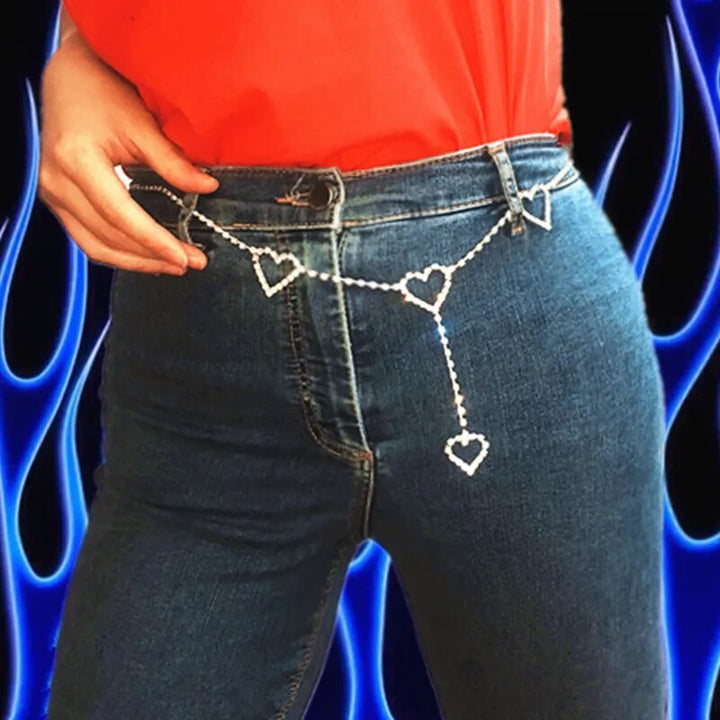 Luxury Waist Chain Belt – Gold & Silver Metal with Crystal Accents-Gold-State of Style