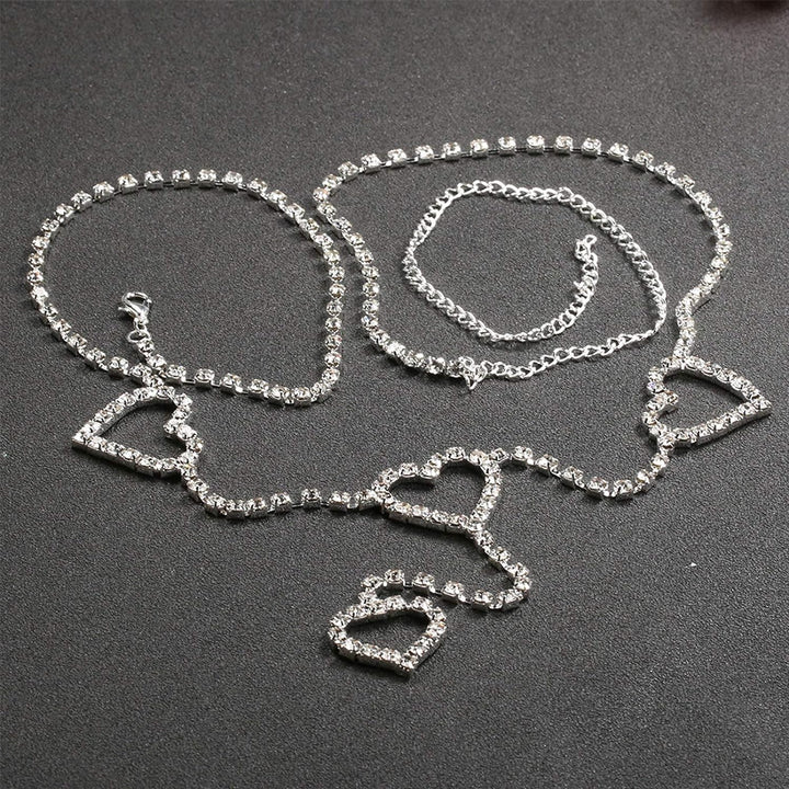 Luxury Waist Chain Belt – Gold & Silver Metal with Crystal Accents-Gold-State of Style