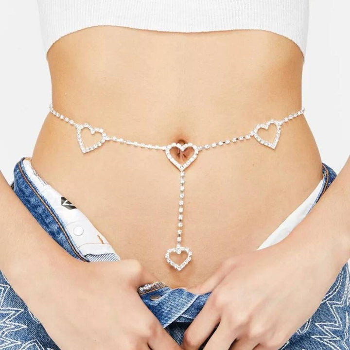 Luxury Waist Chain Belt – Gold & Silver Metal with Crystal Accents-Gold-State of Style