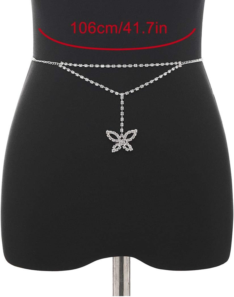 Luxury Waist Chain Belt – Gold & Silver Metal with Crystal Accents-Gold-State of Style