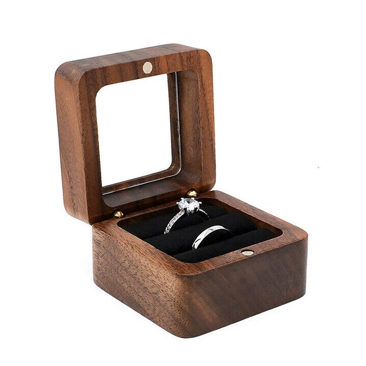 Luxury Wooden Mini Jewellery Box | Elegant Storage-2-BLACK-TRANSPARENT-State of Style