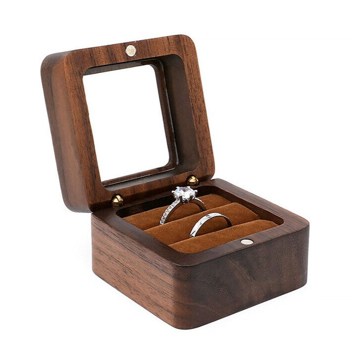 Luxury Wooden Mini Jewellery Box | Elegant Storage-2-BROWN-TRANSPARENT-State of Style