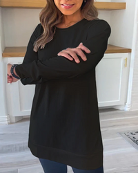 Lyric | Long-Sleeve Solid Colour Top – Chic & Casual-Black-S-State of Style