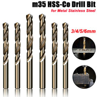 M35 5% Cobalt Twist Drill Bit Set 3/4/5/6 mm - KobaltBohr-State of Style