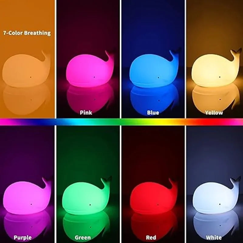 Magically Illuminated Whale Night Lamp – Luma | Soft Light for Children-State of Style