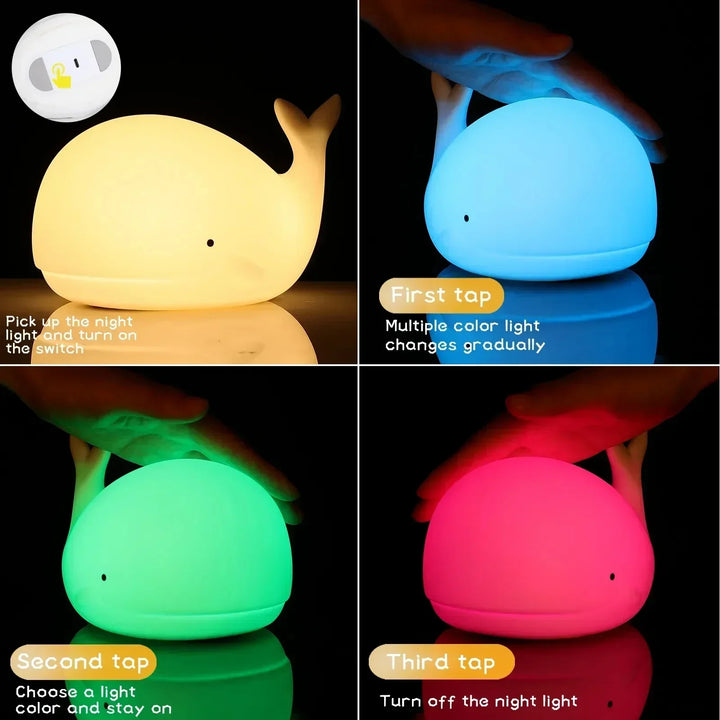 Magically Illuminated Whale Night Lamp – Luma | Soft Light for Children-State of Style