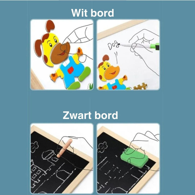Magnetic Double-Sided Drawing Board Set - MiniArt Studio-Option A-State of Style