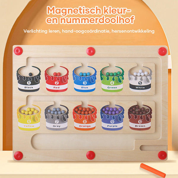 Magnetic Learning Maze for Colour and Number Recognition - MazeMagic-State of Style