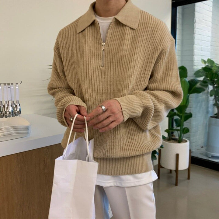 Men's sweatshirt with zip collar – Jonas