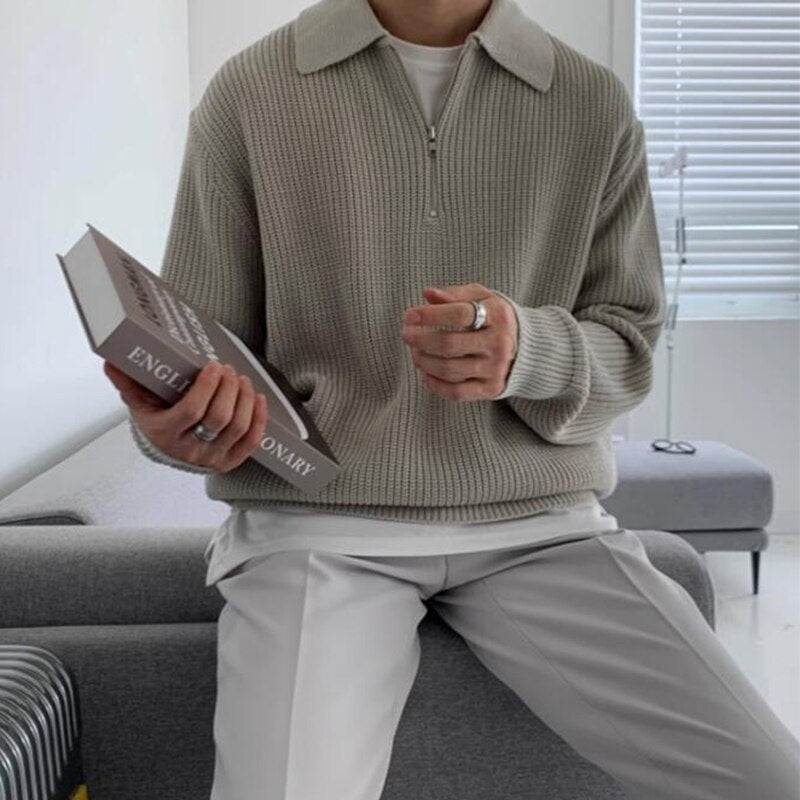 Men's sweatshirt with zip collar – Jonas