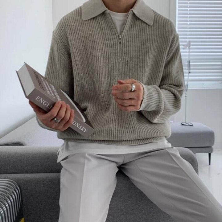 Men's sweatshirt with zip collar – Jonas