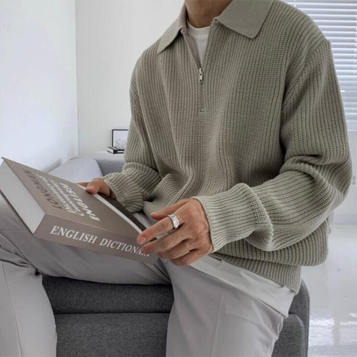 Men's sweatshirt with zip collar – Jonas