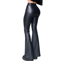 Margarette Leather Flared Trousers-S-State of Style