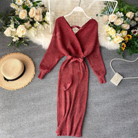 Margje Dress | Stylish Knitted Dress for Women-Burgundy-One size fits all-State of Style