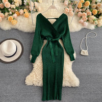 Margje Dress | Stylish Knitted Dress for Women-Green-One size fits all-State of Style