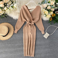 Margje Dress | Stylish Knitted Dress for Women-Khaki-One size fits all-State of Style