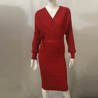 Margje Dress | Stylish Knitted Dress for Women-Red-One size fits all-State of Style