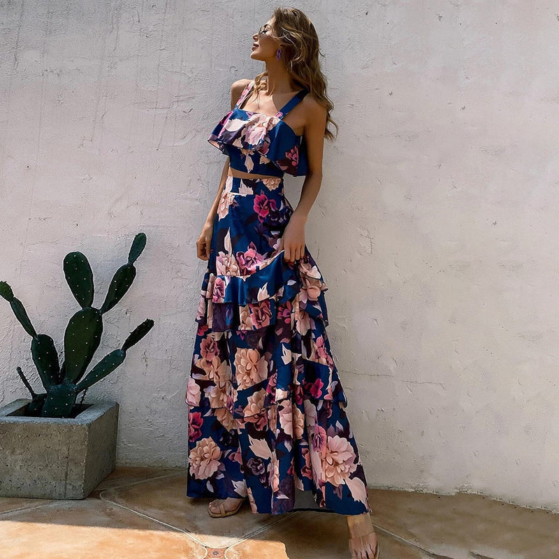 Maria'sDress I Elegant Dress for Women-Blue-S-State of Style