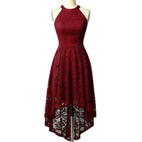 Marie Asymmetrical Hem Halter Dress | Chic and Unique-Dark Red-XS-State of Style