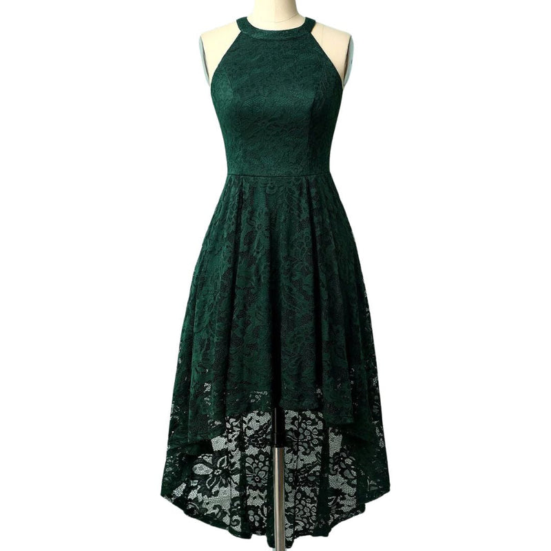 Marie Asymmetrical Hem Halter Dress | Chic and Unique-Green-XS-State of Style
