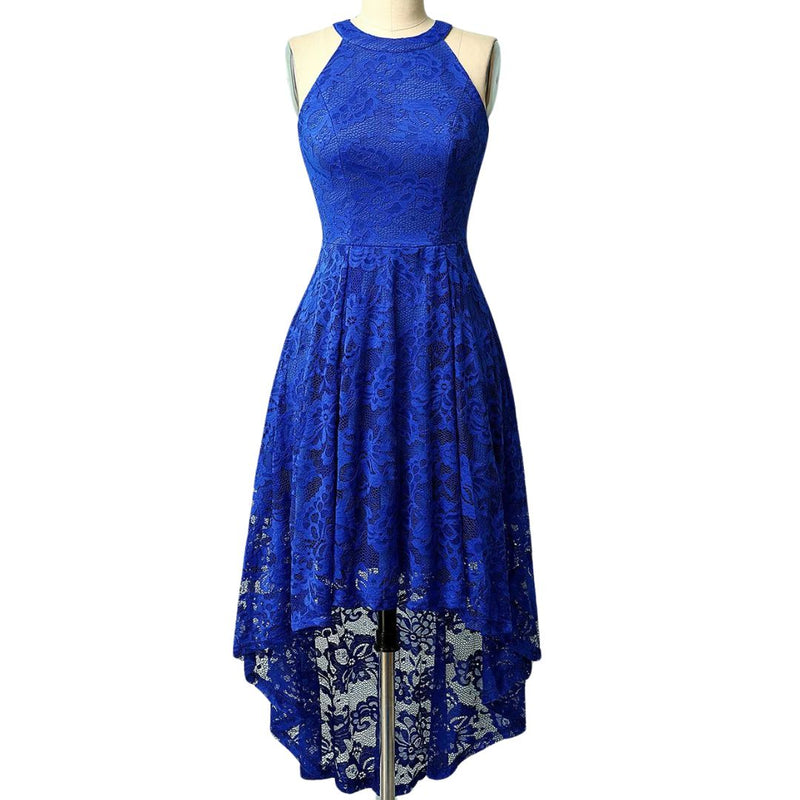 Marie Asymmetrical Hem Halter Dress | Chic and Unique-Royal Blue-XS-State of Style