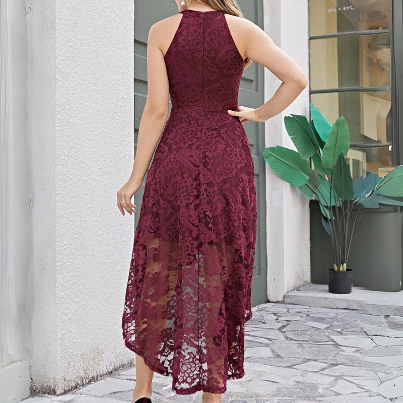 Marie Asymmetrical Hem Halter Dress | Chic and Unique-White-XS-State of Style