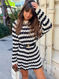 MarijntjesDress I Cosy Knit Sweater Dress For Women-Beige-S-State of Style