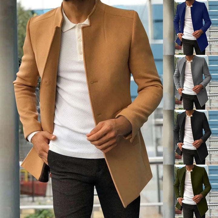 Marsiano Men's Tweed Jacket for Autumn/Winter-Blue-S-State of Style
