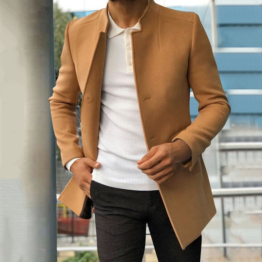 Marsiano Men's Tweed Jacket for Autumn/Winter-Brown-S-State of Style