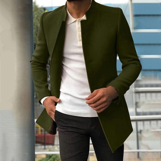 Marsiano Men's Tweed Jacket for Autumn/Winter-Dark Green-S-State of Style