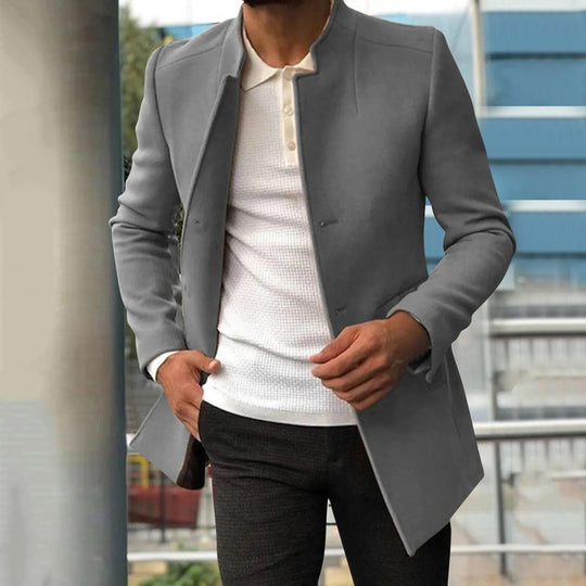 Marsiano Men's Tweed Jacket for Autumn/Winter-Grey-S-State of Style