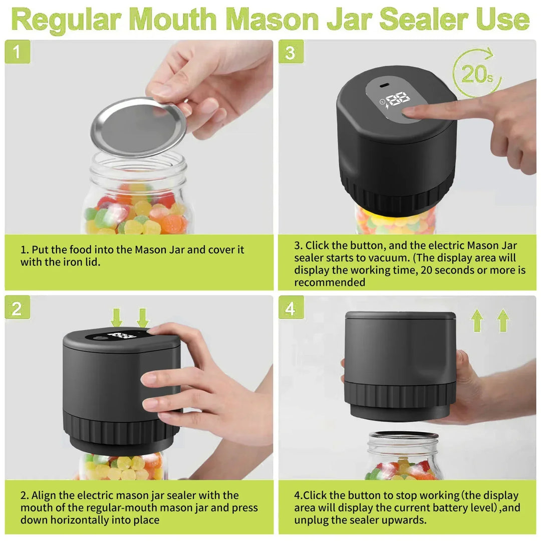 Mason Vacuum Sealer - AirLock-Black-State of Style