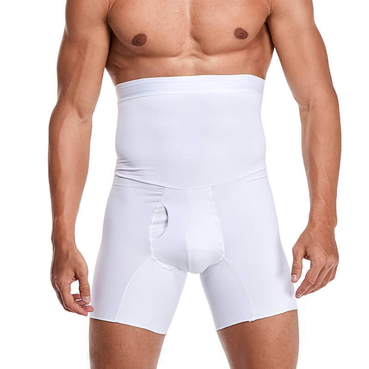 MaxFit Men's Shaping Compression Boxer Briefs-White-M-State of Style