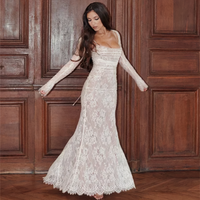 Maxi Dress with Lace and Strap - Lena-White-XS-State of Style
