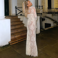Maxi Dress with Lace and Strap - Lena-White-XS-State of Style