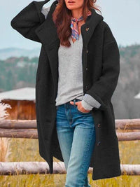 Maxi Hooded Coat for Women - Isabella-Black-S-State of Style